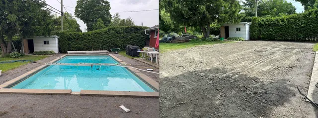 Démolition de piscine creusée
