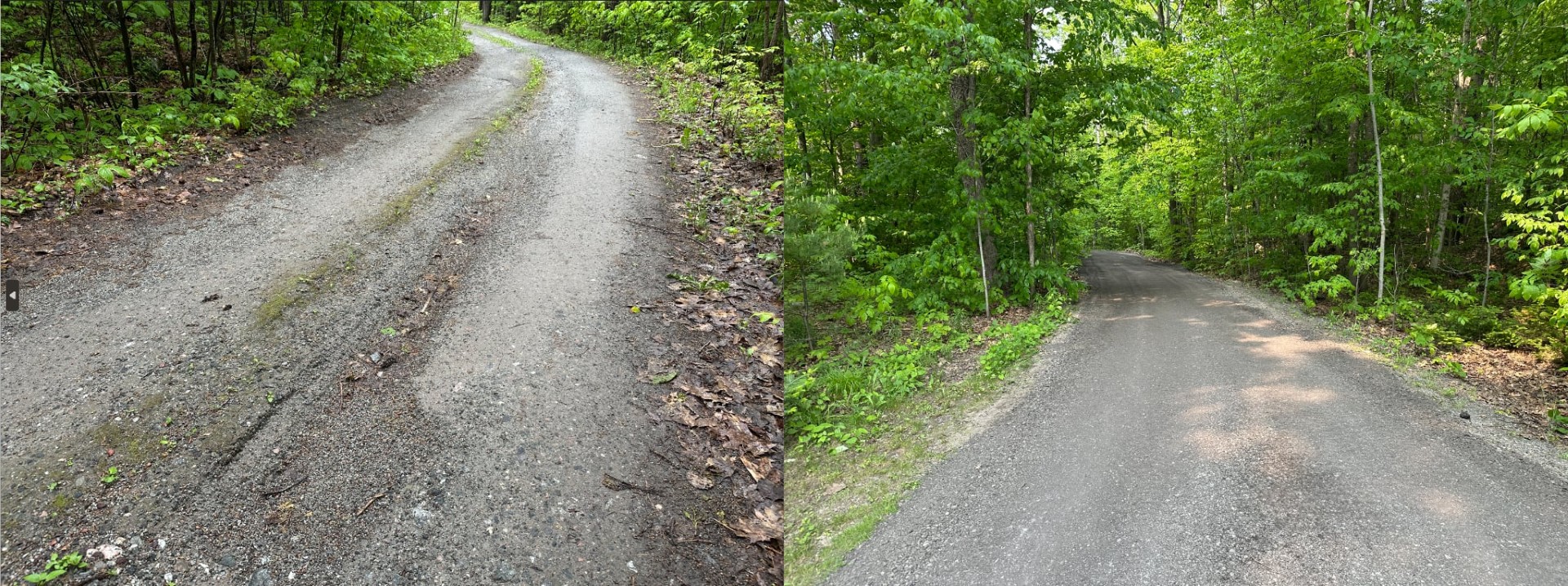 Nivellement d'entrée & recyclé d'asphalte — réalisation 1